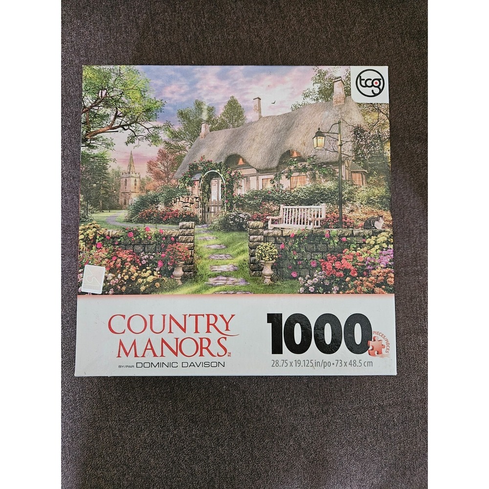 Country Manors Puzzle Dominic‎ Davison Church Lane Cottage 1000 Piece Sealed TCG